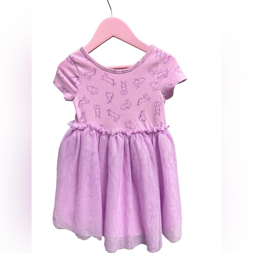 Cat & Jack Purple Bunny Easter Tulle Dress 3T